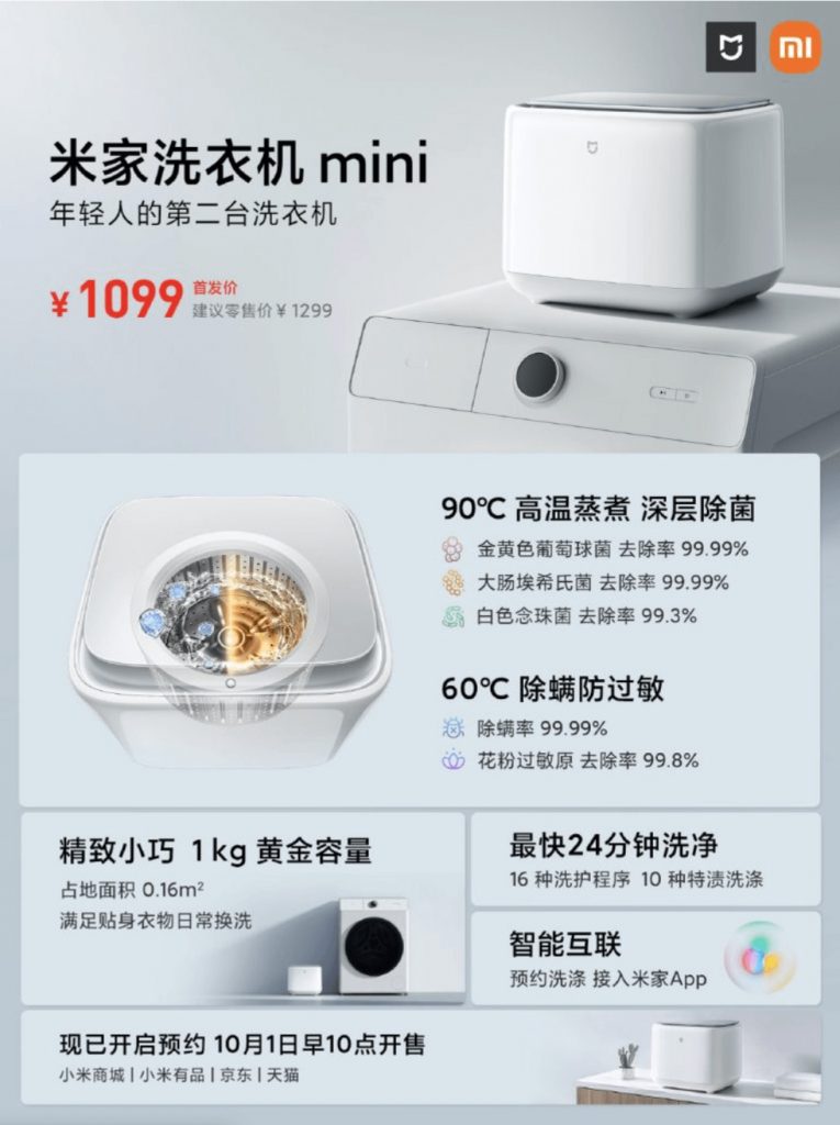 Mini práčka Xiaomi