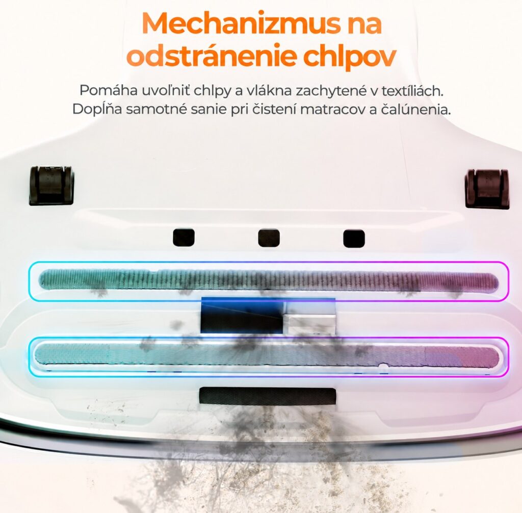 Mechanizmus JIGOO S100 na uvoľnenie chlpov z textílií.