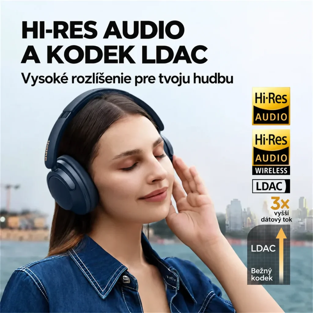 Podpora Hi-Res Audio a LDAC pri slúchadlách 1MORE HQ51