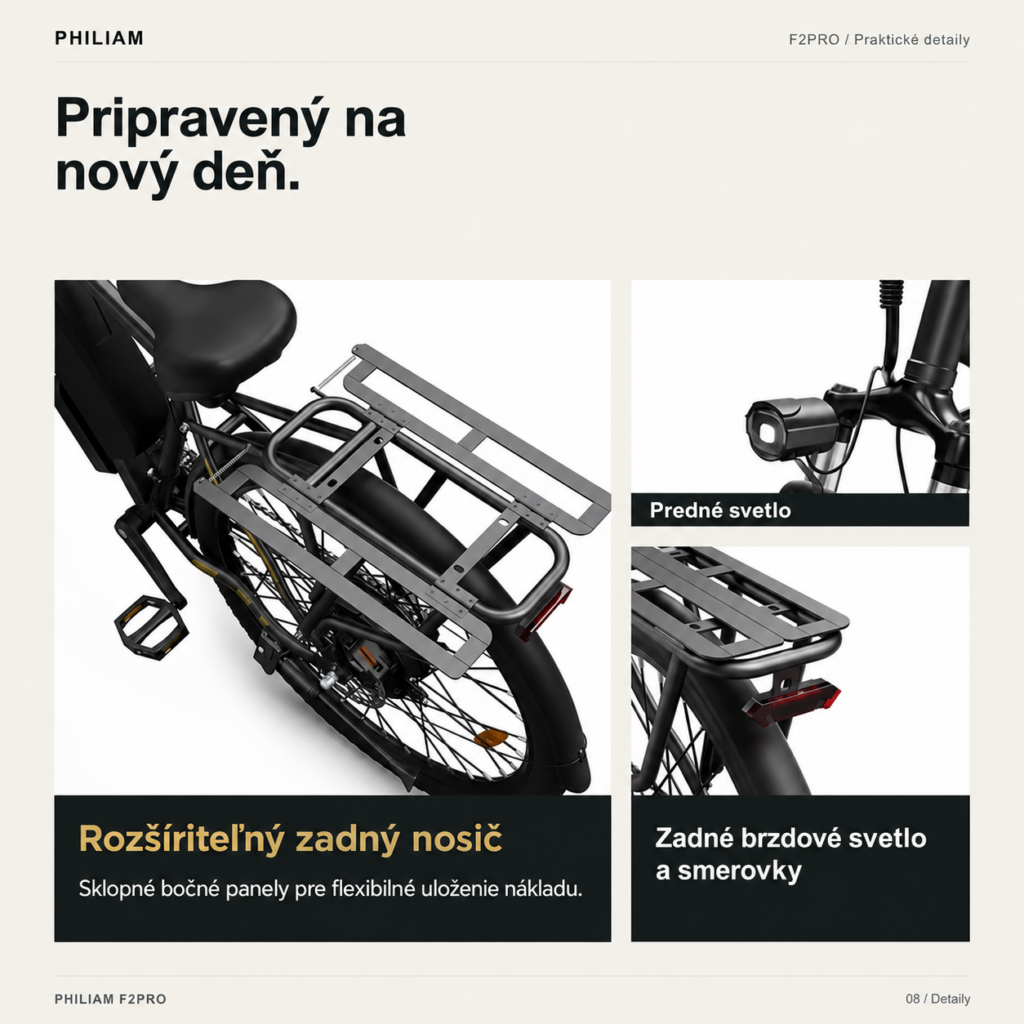 Rozkladací nosič a osvetlenie PHILIAM F2 PRO