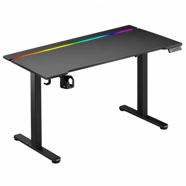 Elektricky nastaviteľný stôl za 149 €: ACGAM JSD5-A1-02 pridáva RGB podsvietenie pre hráčov aj pamäť troch výšok