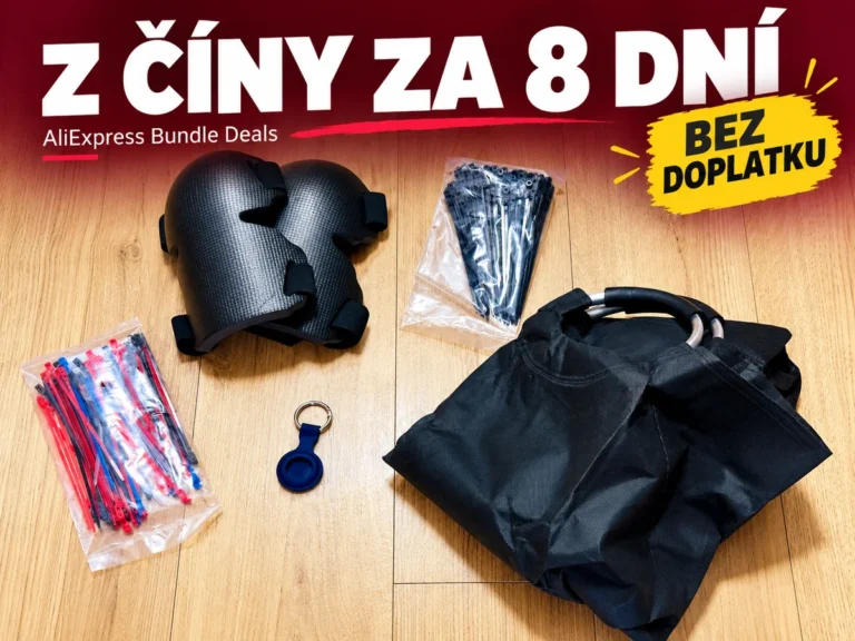 Produkty z testovacej objednávky AliExpress Bundle Deals doručenej za osem dní bez doplatku.
