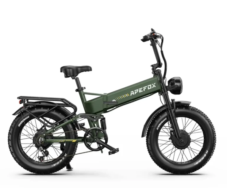 Zelený elektrobicykel APEFOX RH20 na bielom pozadí