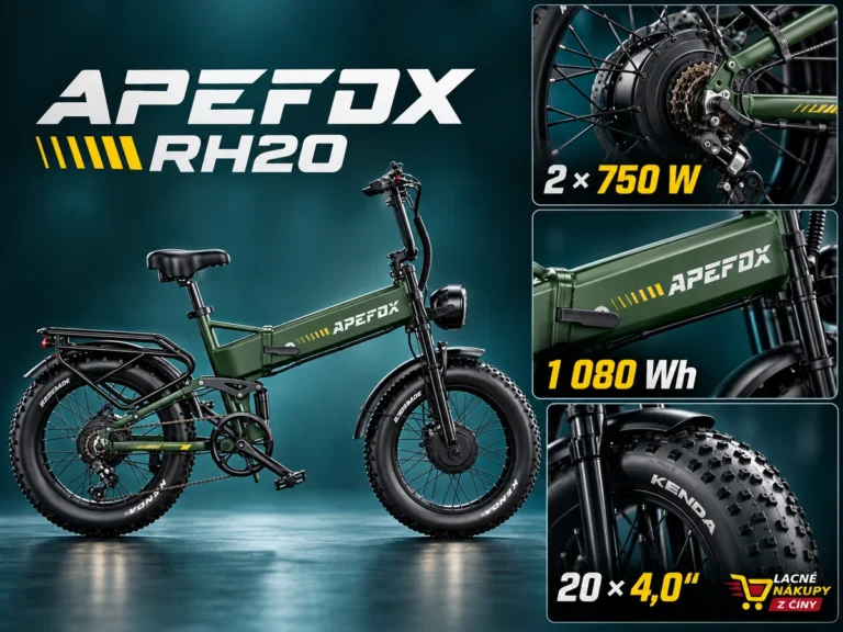 APEFOX RH20 s dvoma 750 W motormi a batériou 1 080 Wh