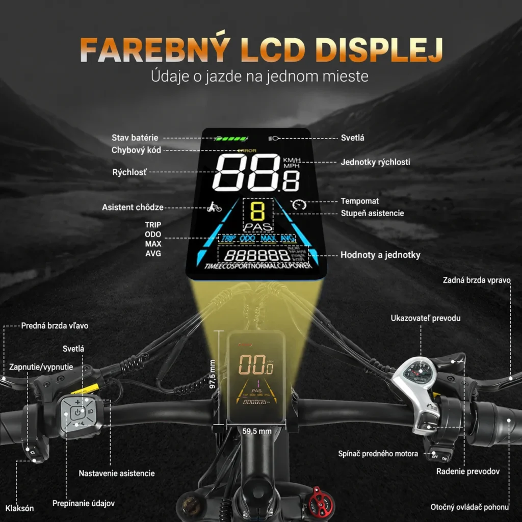 Farebný LCD a ovládače BAOLUJIE DP2602 so slovenskými popismi