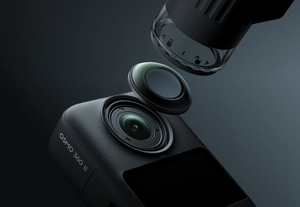 Detail výmeny vonkajšej šošovky objektívu DJI Osmo 360 II.