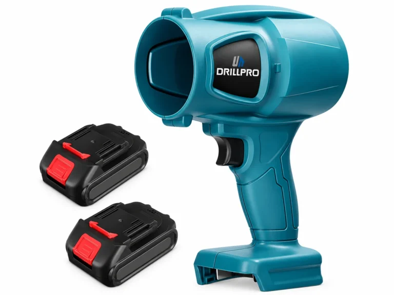Produktová fotografia fukára Drillpro s dvoma batériami