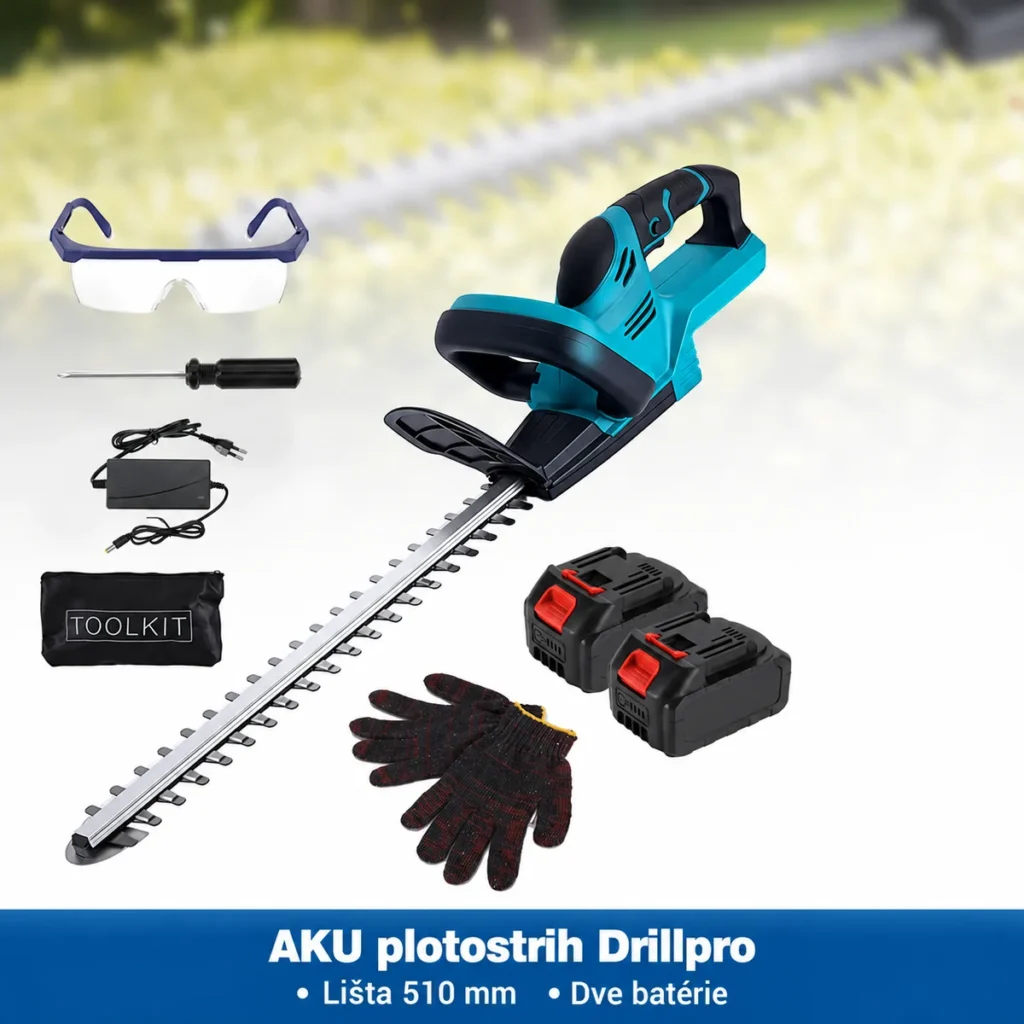 Drillpro AKU plotostrih s lištou 510 mm a príslušenstvom