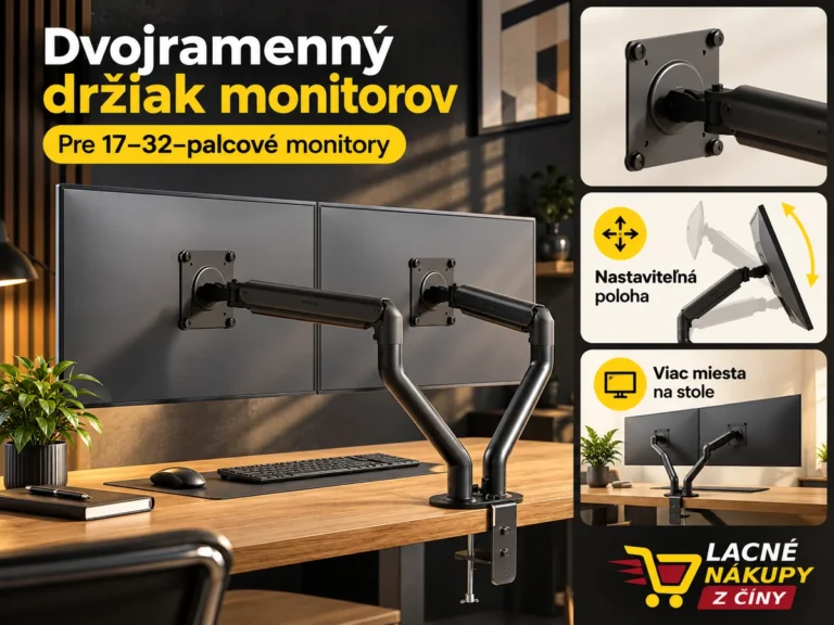 Dvojramenný držiak pre dva 17–32-palcové monitory