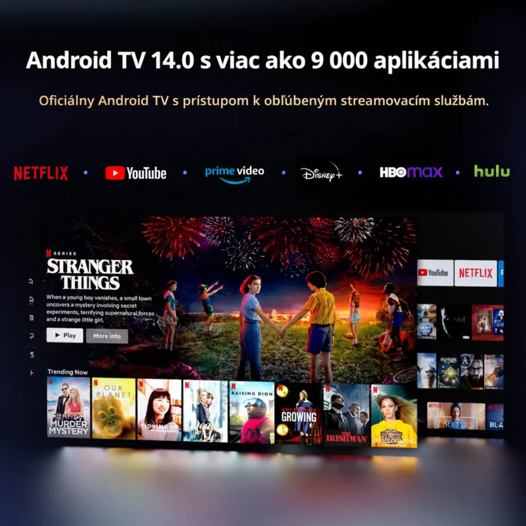 Android TV 14 a streamovacie aplikácie v projektore ETOE Whale Pro