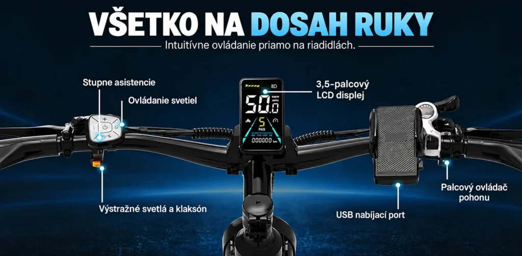 Riadidlá GAMVIRE V9 s LCD displejom a slovenskými popismi ovládačov