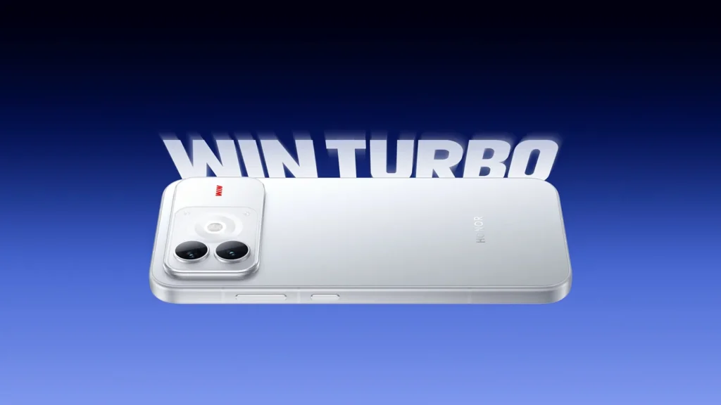 Biely Honor WIN Turbo2 so zadnou dvojicou fotoaparátov