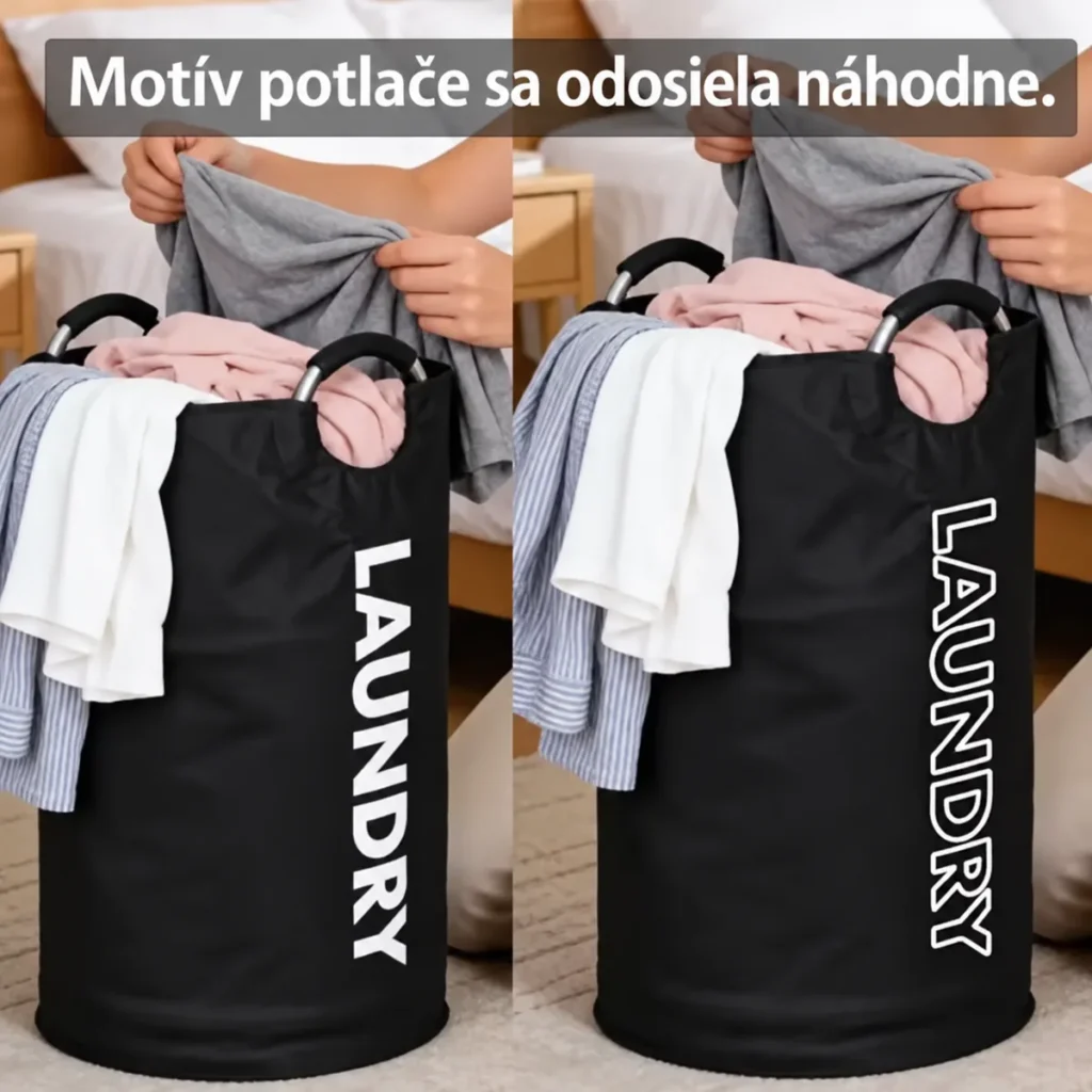 Držadlá uľahčujú prenášanie bielizne k práčke.