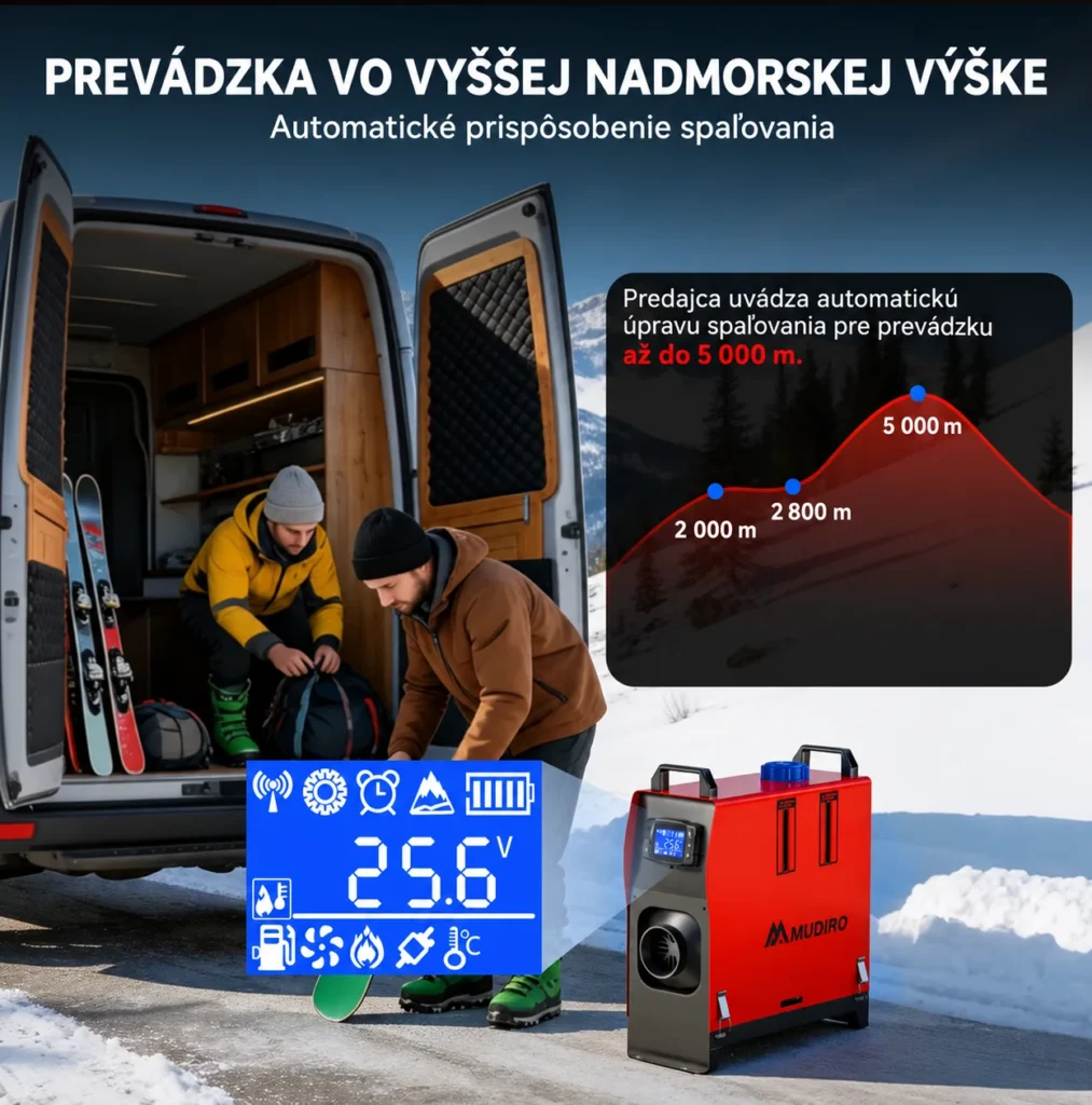 Predajcom uvádzané automatické prispôsobenie spaľovania do výšky 5 000 metrov