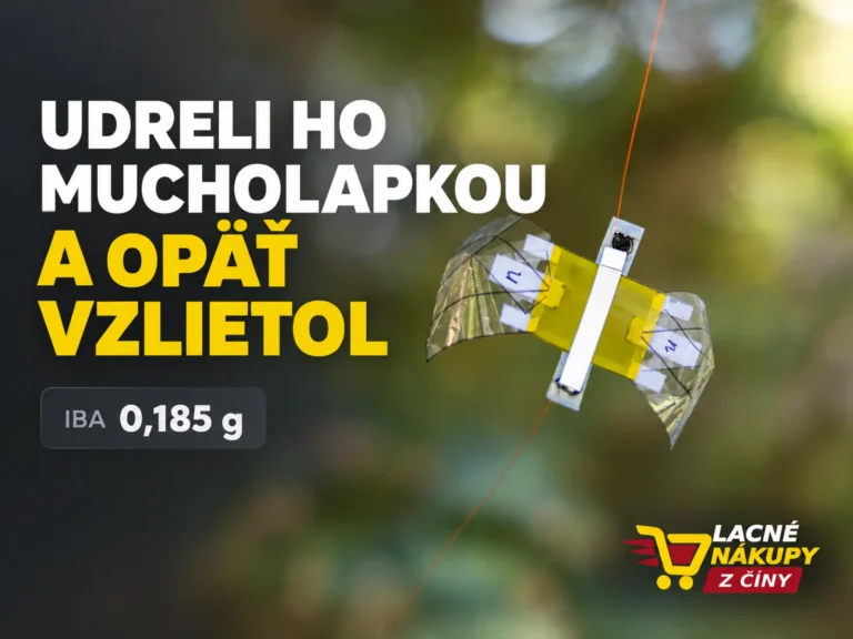 Odolný lietajúci robot s pružnými krídlami a externým napájaním