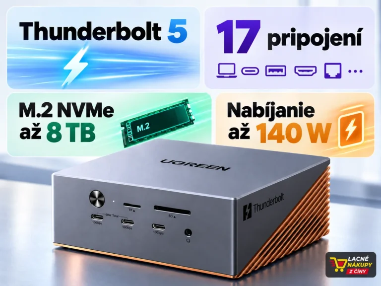 Dokovacia stanica UGREEN Maxidok s Thunderbolt 5 a 17 pripojeniami