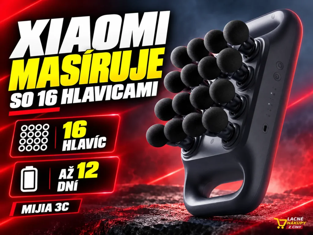 Masážna pištoľ Xiaomi Mijia 3C so 16 hlavicami