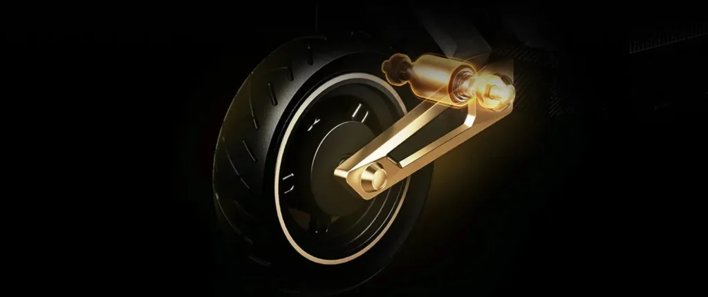 Detail ramena odpruženia Damping Arm na kolobežke NAVEE ST3 Pro