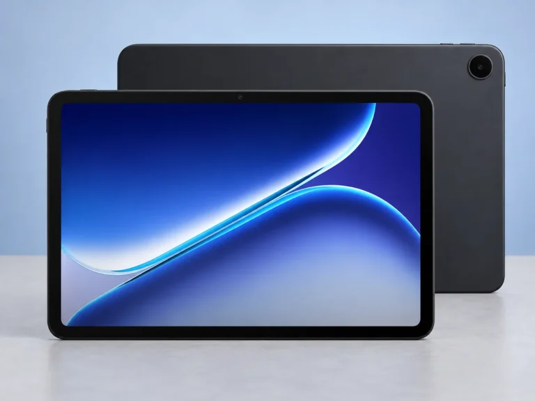 OnePlus Pad Go 2 s modrou tapetou na svetlom podklade