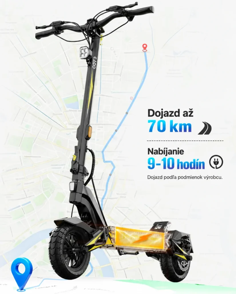 OOTD SR1 s udávaným dojazdom až 70 km a nabíjaním 9 až 10 hodín