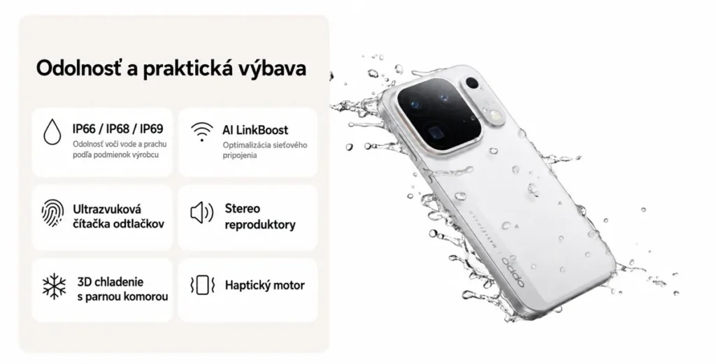 OPPO Find X10 Pro Max s odolnosťou IP66, IP68 a IP69.