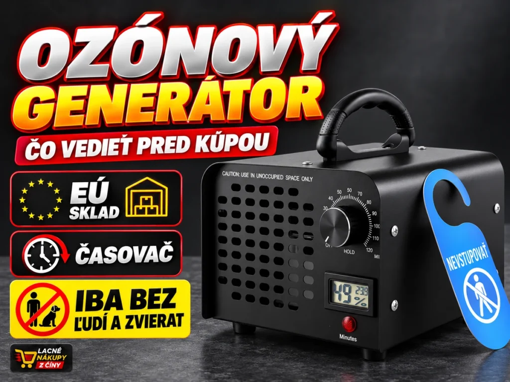 Ozónový generátor Podofo s časovačom na titulnej fotografii článku