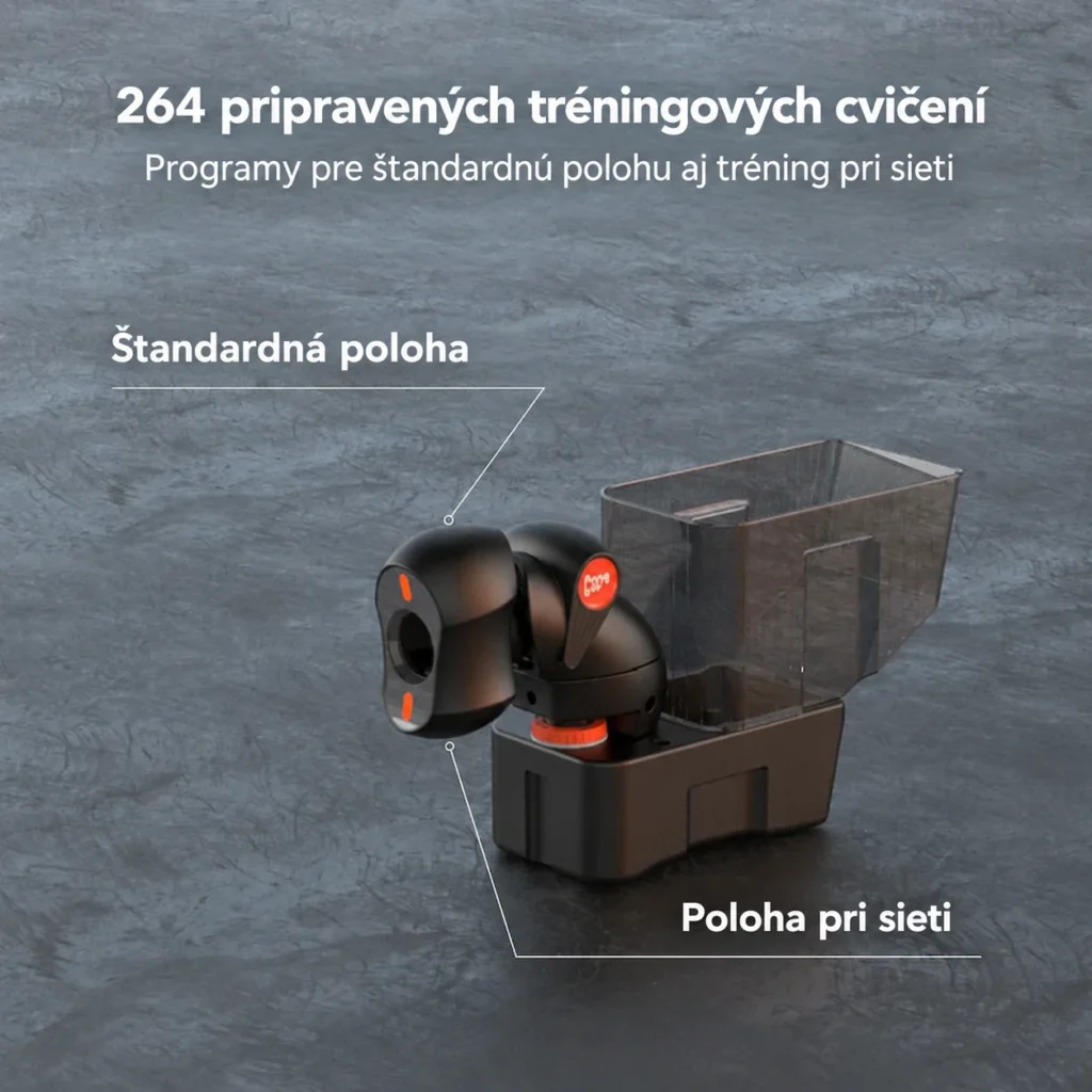 PONGBOT Nova S Pro s označením štandardnej polohy a polohy pri sieti