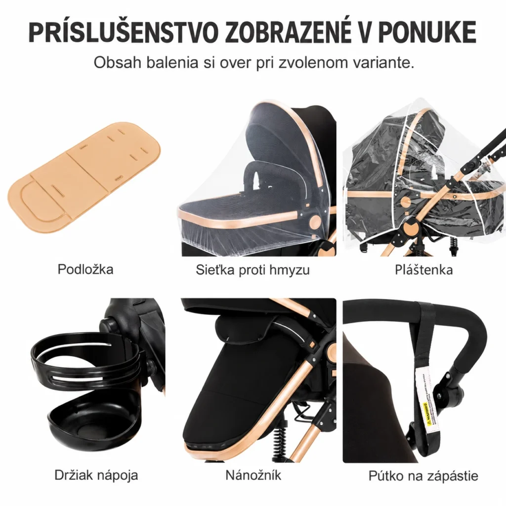 Detail pružinového odpruženia podvozka kočíka