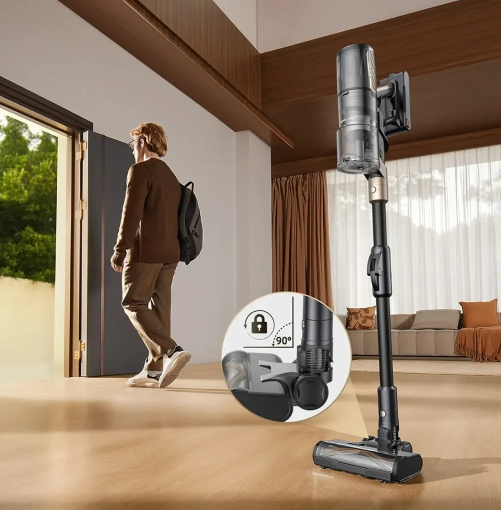 Proscenic P20 OnePass stojaci vo vzpriamenej polohe bez opory