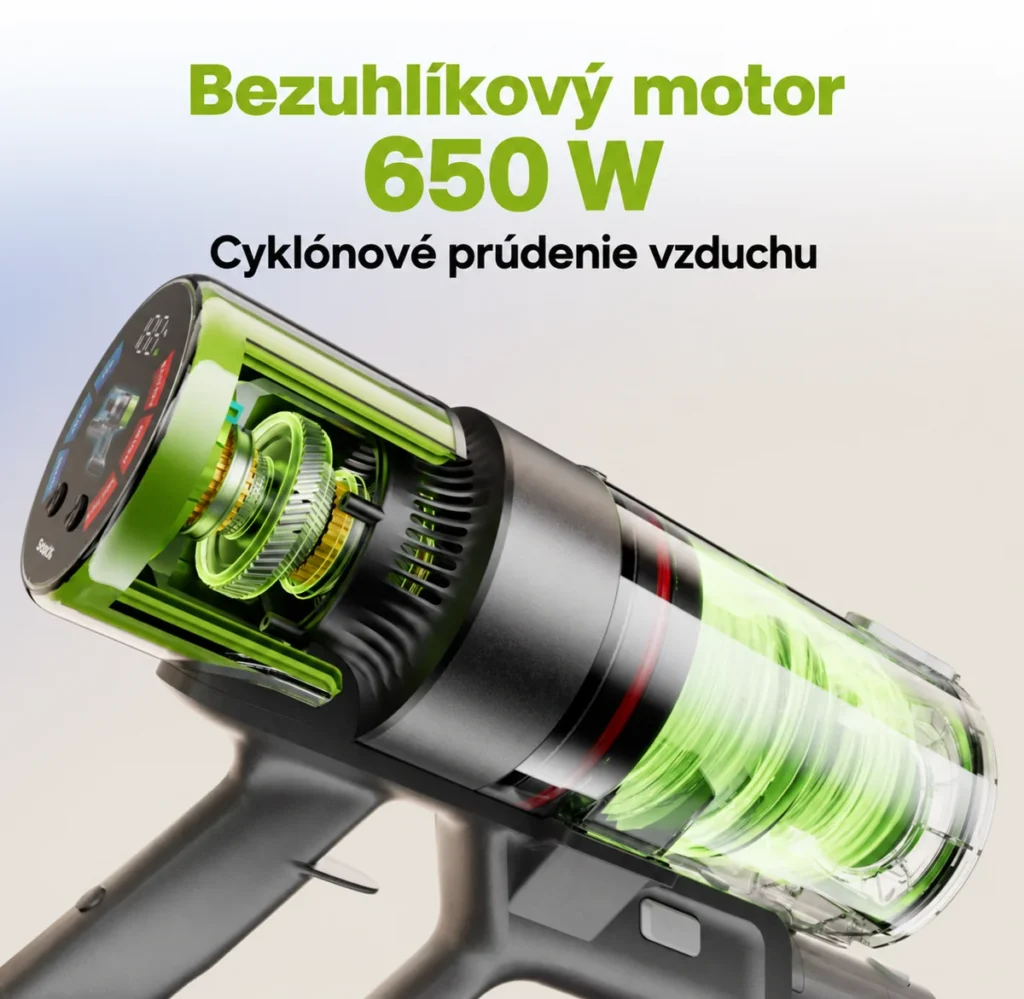Ilustrácia bezuhlíkového motora SmartAi s uvádzaným výkonom 650 W