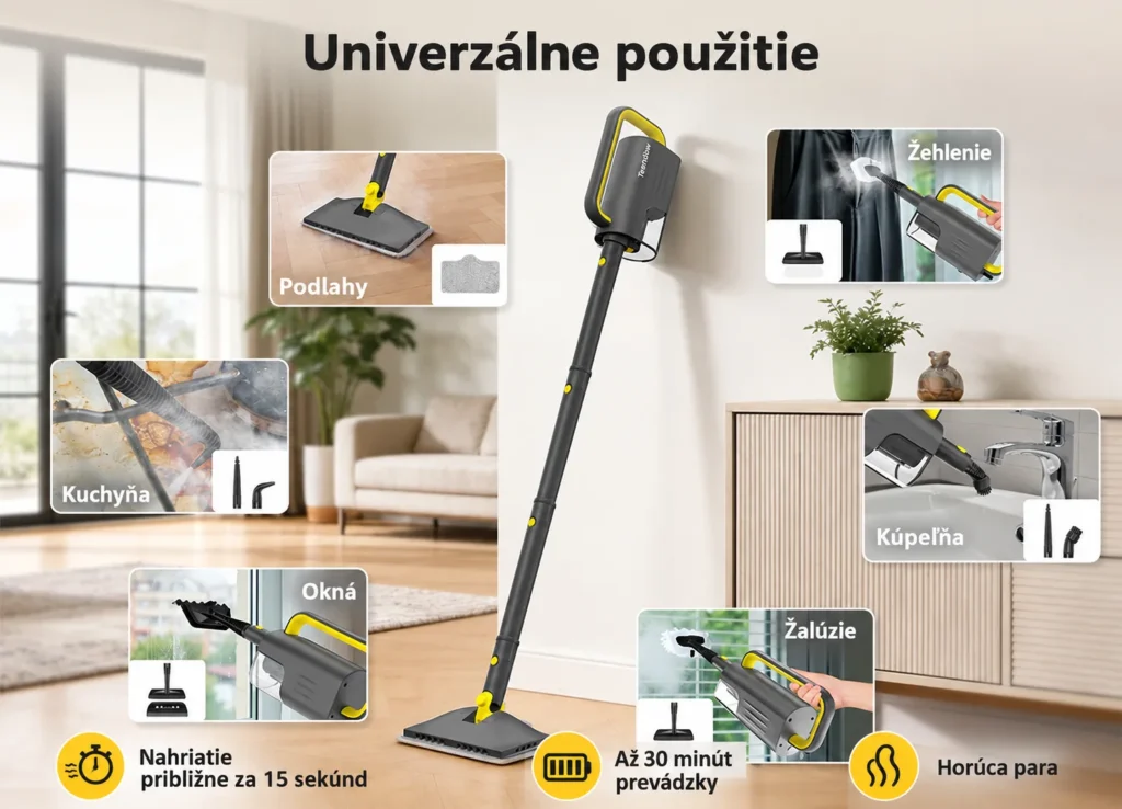 Možnosti použitia parného čističa Teendow SC-05