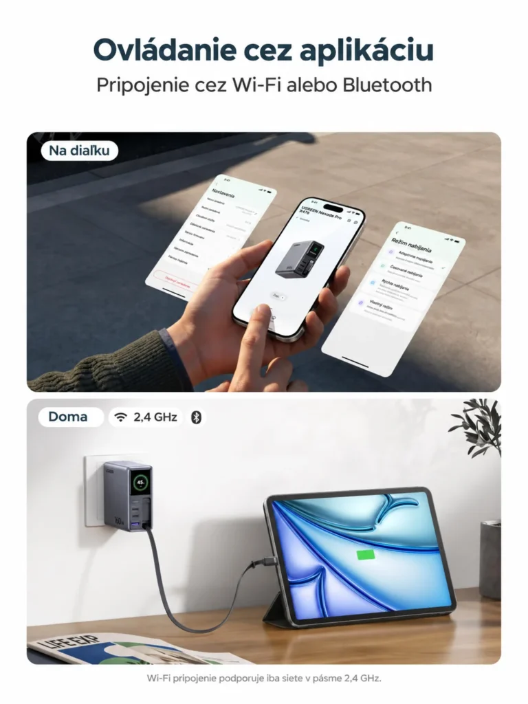 Nastavenia nabíjačky v mobilnej aplikácii a domáce použitie