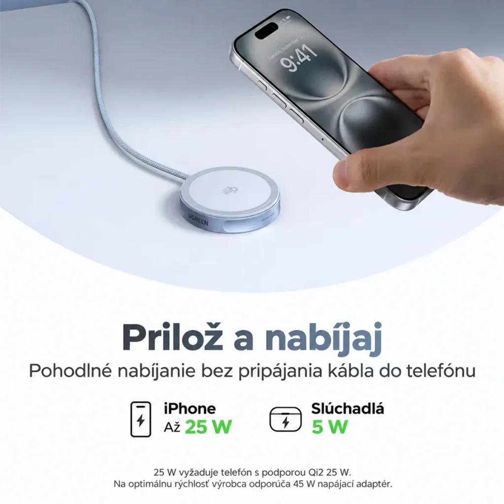 UGREEN W753 s podporou Qi2 a magnetickým uchytením