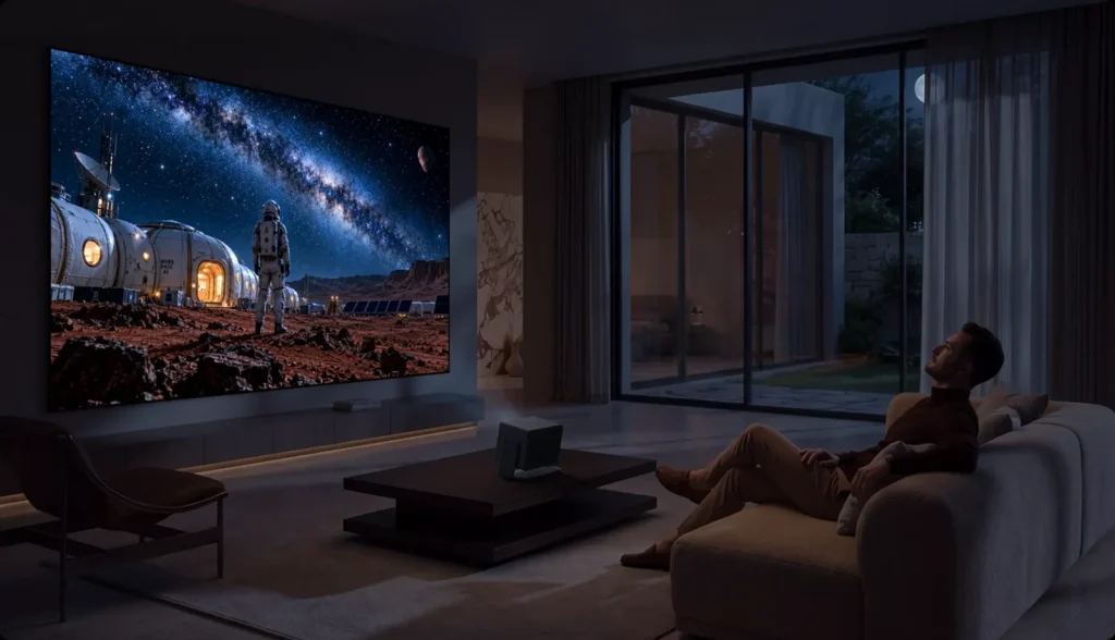 Projektor XGIMI Horizon 30 v modernej obývačke