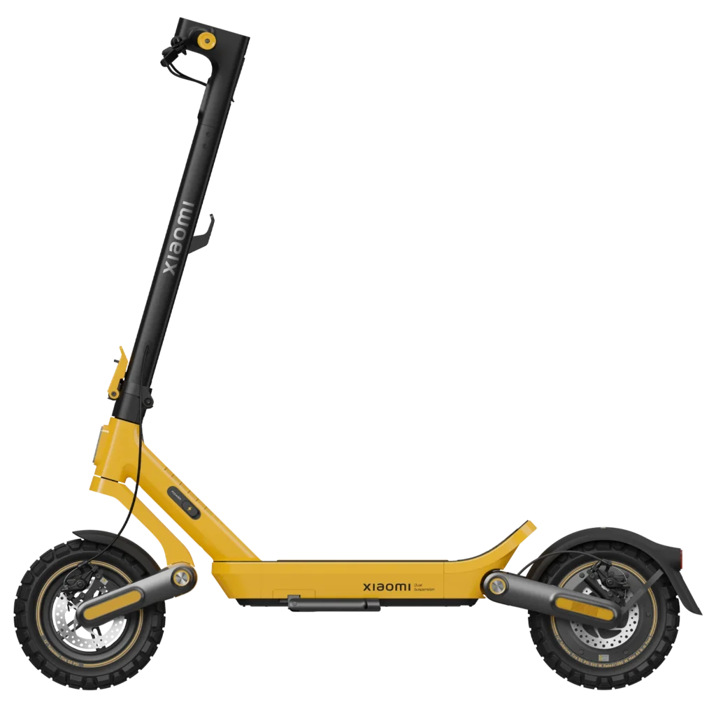 Žltá elektrická kolobežka Xiaomi Electric Scooter 6 Ultra z bočného pohľadu