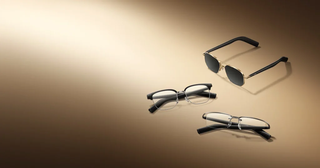 Xiaomi Mijia Smart Audio Glasses v troch vyhotoveniach rámu.