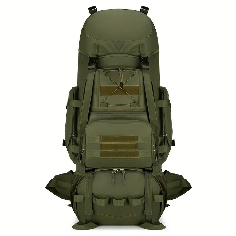 Zelený turistický ruksak Xmund 90 L spredu
