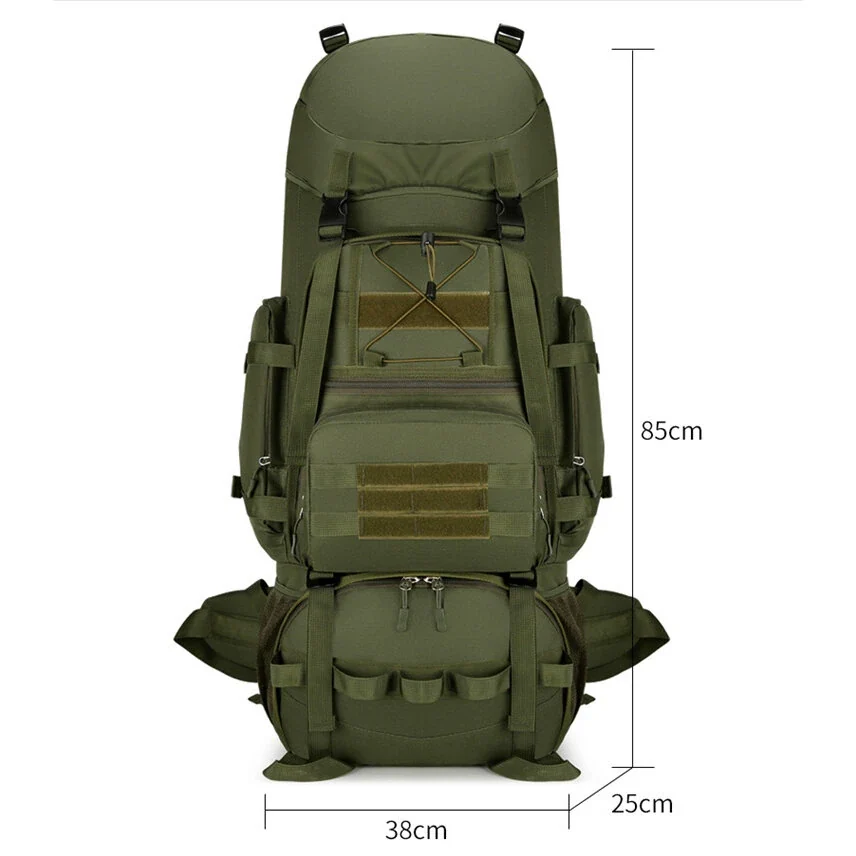 Ruksak Xmund s vyznačenými rozmermi 85 × 38 × 25 cm
