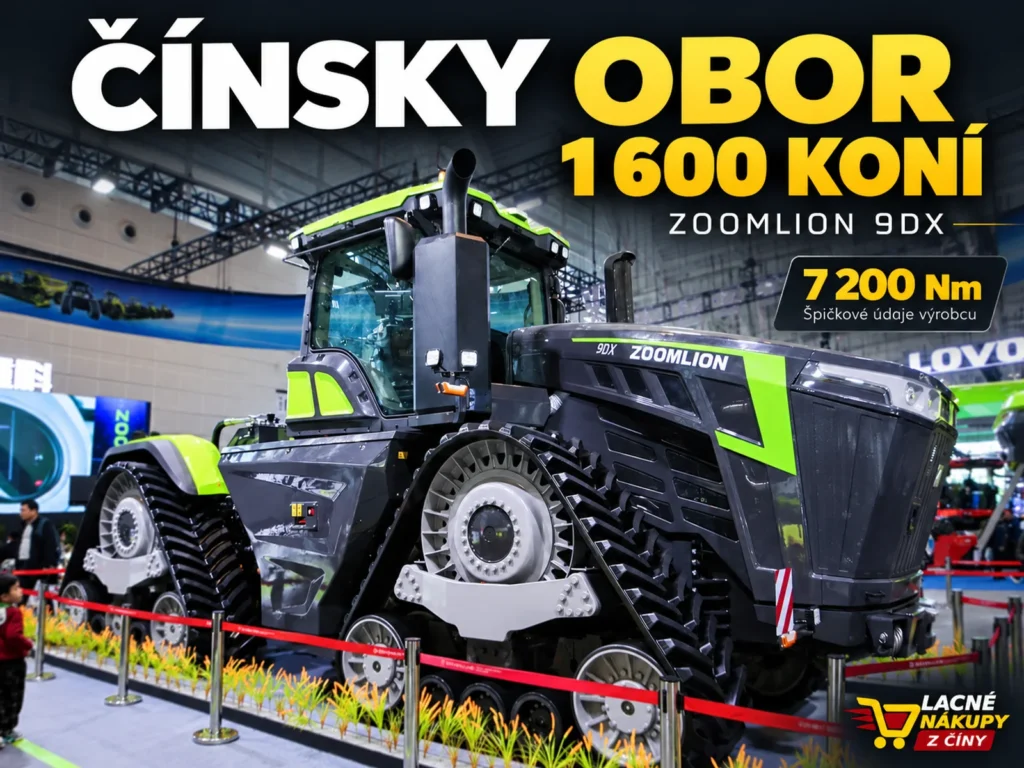 Traktor Zoomlion 9DX so špičkovým výkonom 1 600 koní